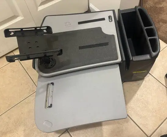 AutoExec GripMaster Vehicle Laptop Desk Mobile Workstation w/ RAM Tablet Mount