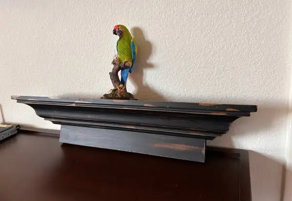 Mantle Floating wooden wall shelve. (24”L x 5”H x 4.5”D).