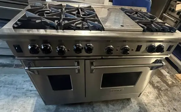 Subzero Two Panel Ready Column Fridges & Wolf Gas Range 48” Wide