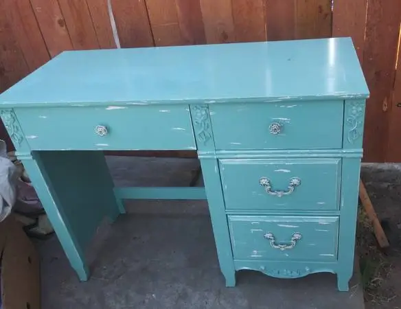 Vintage Old-School Wood Desk