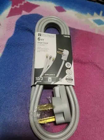Utilitech 3-Prong Dryer Power Cord - New In Package