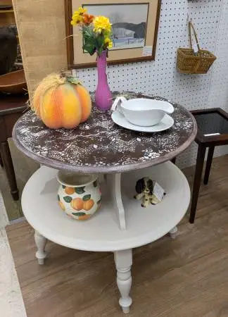 Round small table, vintage
