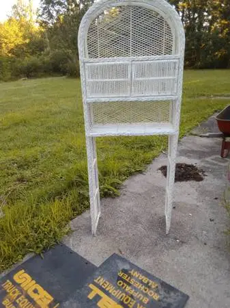 wicker unit with shelf