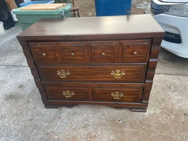 Dresser, mirror, nightstand