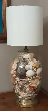 Shell Filled Table Lamp