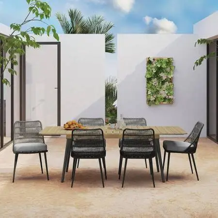 SIMPLIHOME  Beachside Outdoor Extendable Dining Table