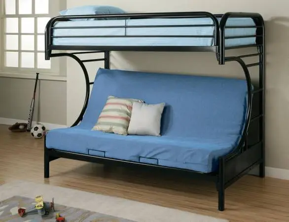 Heavy Duty! Twin/FUTON Bunk Bed With New Mattresses