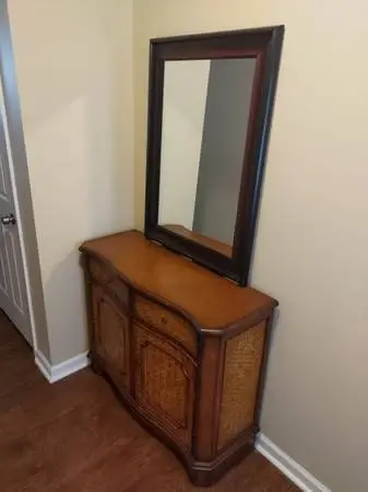 Entryway dresser with mirror