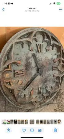 Wall clock Large Round 2 Feet approx. Heavy, but not too heavy to hang