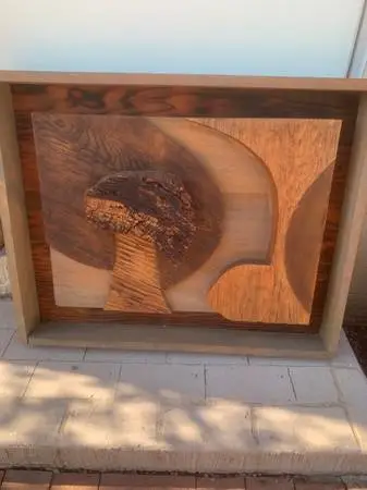 Hand Crafted 3D Wood Wall Sculpture