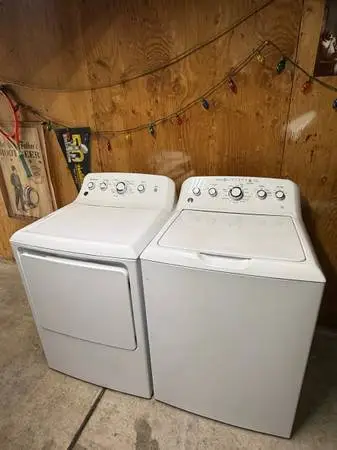GE heavy duty washer and electric dryer