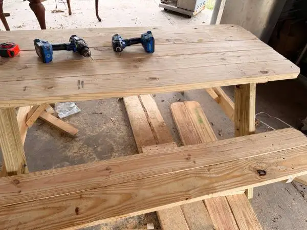 Picnic table rectangle 2x6