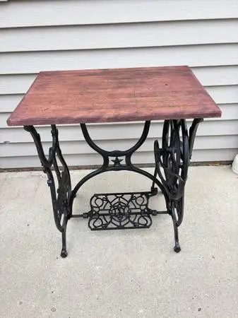 Domestic antique sewing machine stand