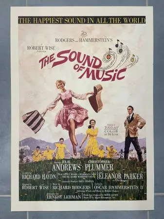 Vintage The Sound of Music Movie Poster/Window Card (20 x 14)