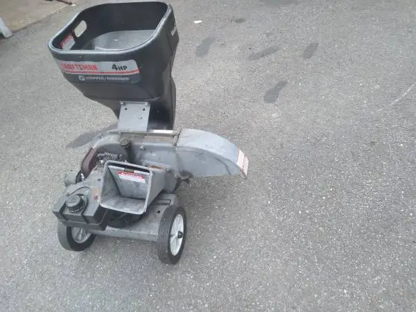 Tuned up !!!! Wood chipper craftsman woodchipper.  Call text