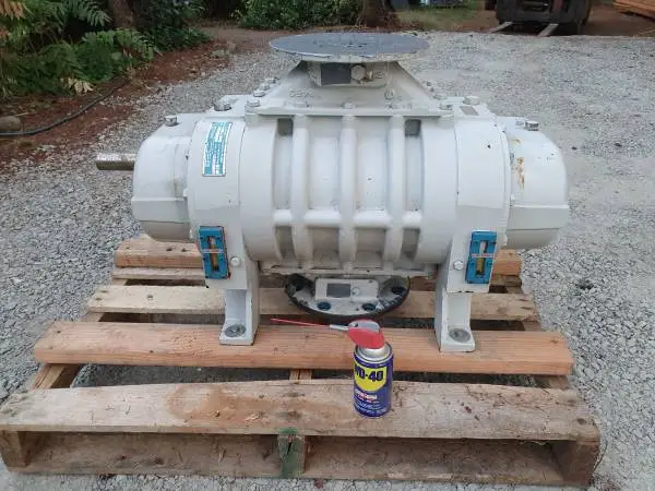 Kinney Tuthill MB 1600 Vacuum Booster Pump Blower Turns Free Clean Oil