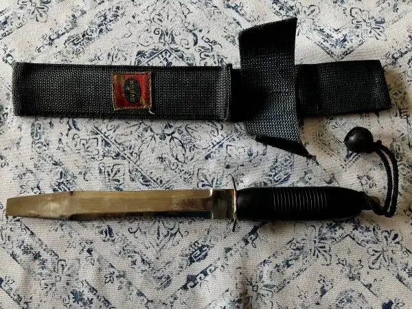 Dacor, Ocean Diving, Pry bar Knife, W/Sheath, Stainless