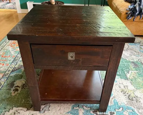 Jofran Kona Grove Rustic Wood End Table – 24” Square – Model 704-3