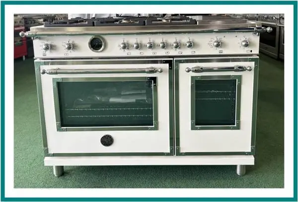 Bertazzoni Heritage 48 Free Standing Dual Fuel Range Ivory Gloss