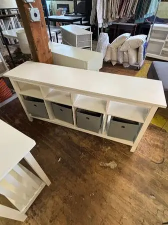 Large Decorative Stylish White Storage Console Table/TV Stand