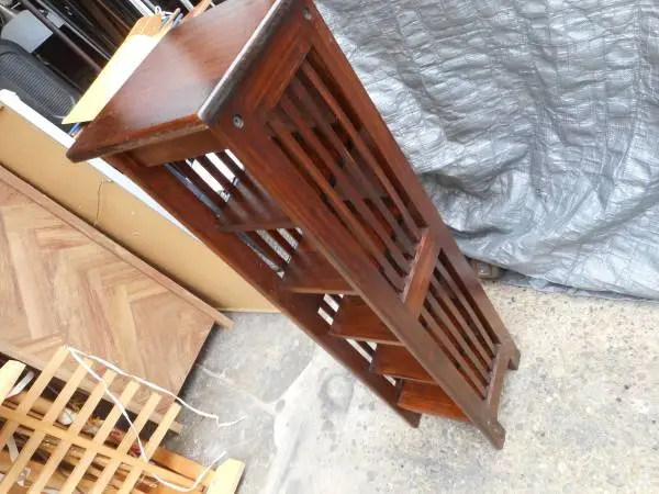 Mission Style Narrow Shelf with 5 Shelves