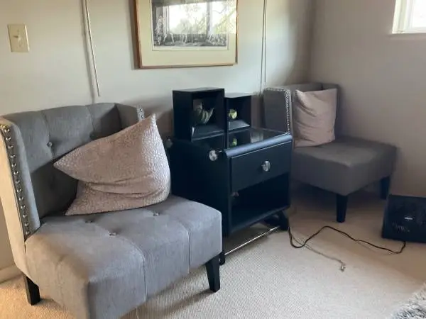 PAIR of MODERN UPHOLSTERED ACCENT CHAIRS