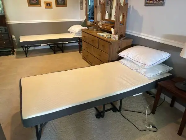 Folding beds with memory foam mattress