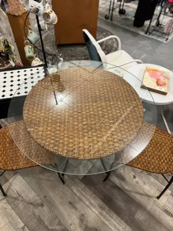 36 Round Beveled Glass Table Top