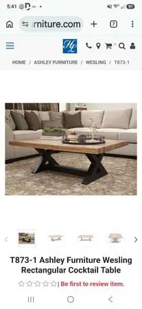 Ashley Furniture Wesling Rectangular cocktail table