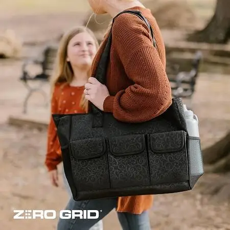 NEW! RFID-BLOCKING Zero Grid Womens XL Tote Bags BLK & BRN