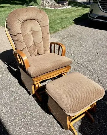 rocking chair with rocking footstool