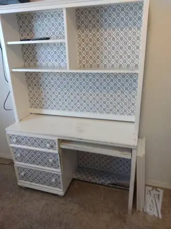 Older Solid Wood 2 Tier Desk