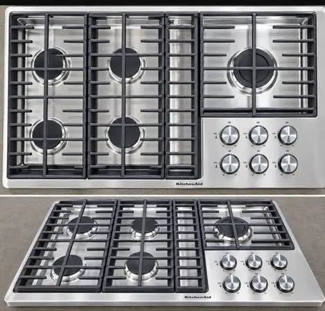 KitchenAid 36 5 Burner Gas (or Propane) Downdraft Cooktop Open Box but  Brand N