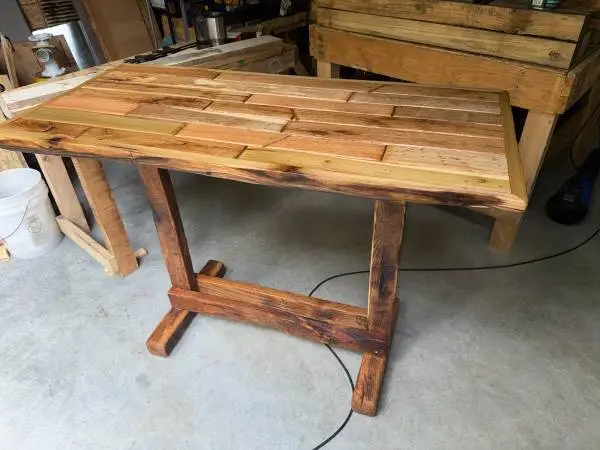 Handmade 100% reclaimed hardwood table