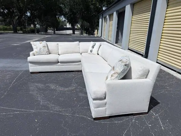 Exquisite Upscale Robb & Stucky Coastal Sectional Sofa