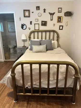 Antique Brass Bed with Double Mattress