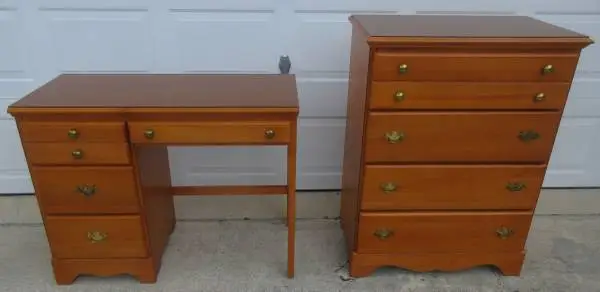 Carolina Made in America, Solid Wood Desk and Chest of Drawers