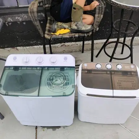 Two portable washing machines