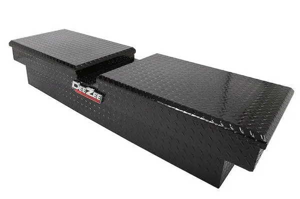 70” Truck Toolbox Dual Lid Gullwing Black Aluminum Dee Zee DZ8370B