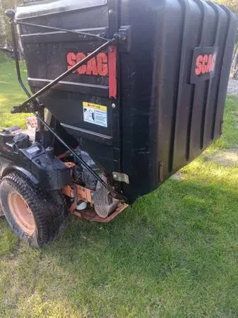 Scag Powered bagger clam shell