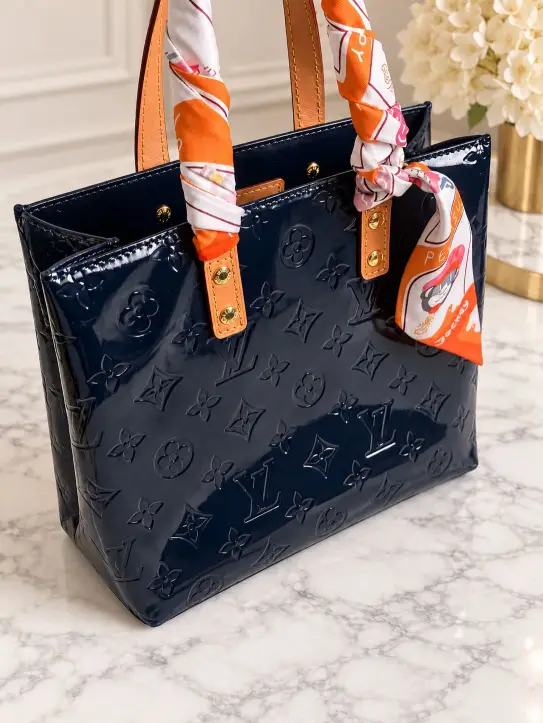Louis Vuitton Vernis Mini Tote – Custom Navy & Teal