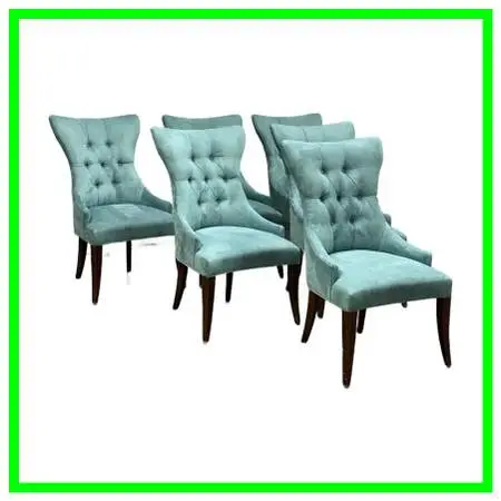 Bernhardt Art Deco Tufted Side Chairs, Set Of Six