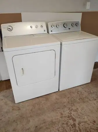 Kenmore washer and electric dryer set delivery and installation is