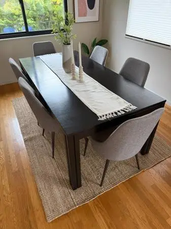 Skovby SM24 Expandable Dining Table in Wenge Finish (with 6 Leaves)