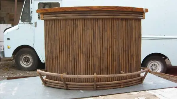VINTAGE BAMBOO BAR+MATCHING 4 STOOLS for HOME, WEDDING, PARTY, REUNION