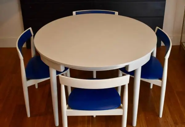 Restored Hans Olsen for Frem Rolje roundette dining set