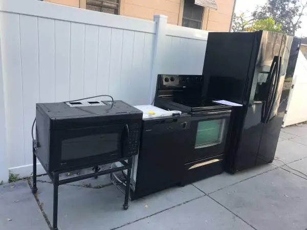 Fridge, stove, dishwasher, and microwave