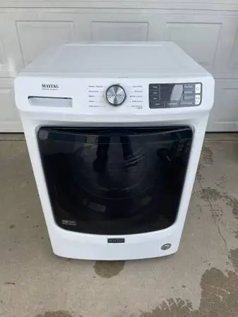 White maytag frontload washer