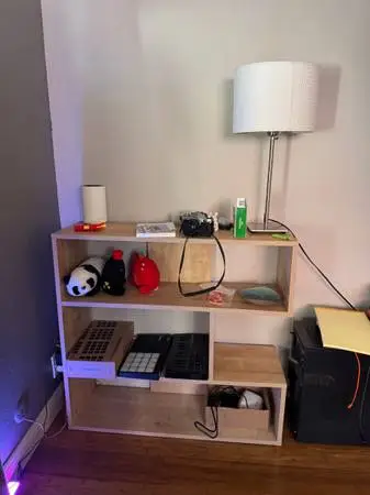 Modern Bookshelf / Display Shelf - Light Wood
