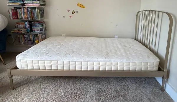Land of Nod Twin Metal Bed Frame and Mattress
